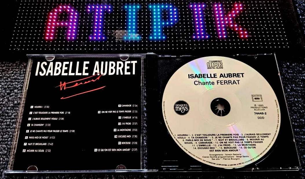 ✊ Isabelle Aubret Chante Ferrat - CD Très Rare - Disque Meys ✋ – photo 3